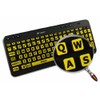English US Large Lettering Keyboard Sticker (Upper CASE) ON Yellow