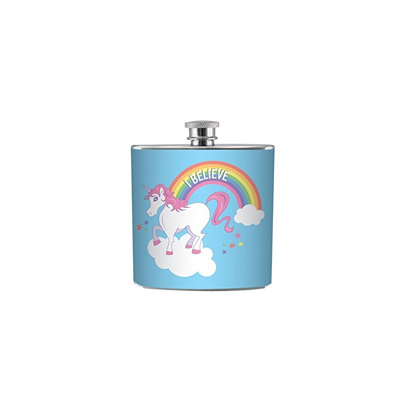50Fifty 11 x 10.8 x 10.8 cm Unicorn Hip Flask,