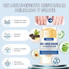 Crema Hidratante para Pies, Urea 60, Repara e Hidrata los Pies Secos y Agrietados, Exfoliating Moisturizing Foot Ointment, 40 ml (1)