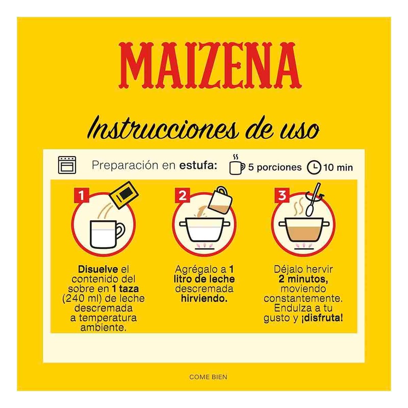 MexGrocer Maizena Fortified Corn Starch Cajeta 47 g (Pack of