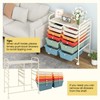 SILKYDRY 12 Drawer Rolling Storage Cart, Art Cart Organizer on