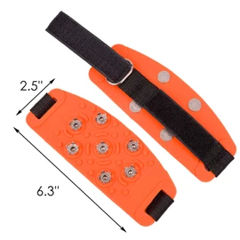 FANBX F Crampon Traction Cleats Anti-Skid Traction Grips Crampons Spikes 7 Point Cleats for Footwear for Walking, Jogging, Hiking, Mountaineering Ice Snow Grips