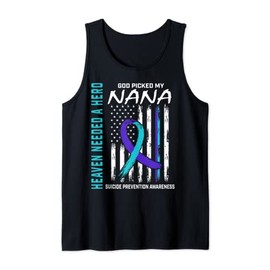 Loss Remembrance Gifts Nana Suicide Awareness Flag Memorial Tank Top