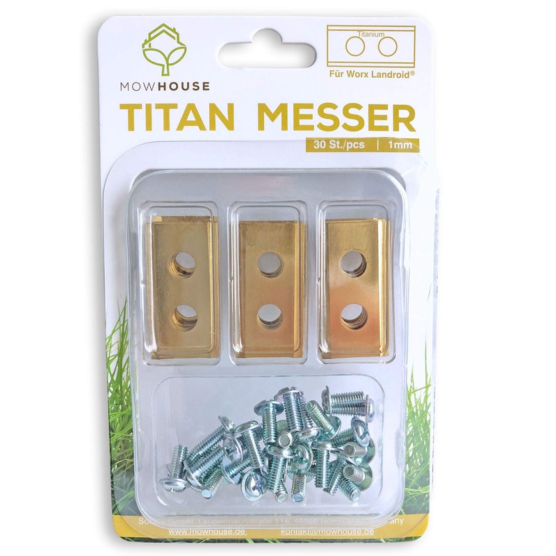 MOWHOUSE Lawnmower Spare Blades Set - Hardened Titan Blade Replacement