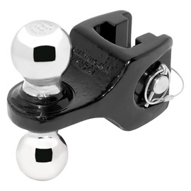 DrawTite 63076 Trailer Hitch Ball Mount Accessory, Adjustable Dual-Ball, 14,000 lbs. Capacity, Black