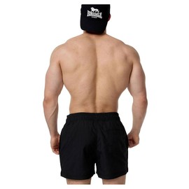 Lonsdale Men's Kilstay swimming trunks, Black/red/white