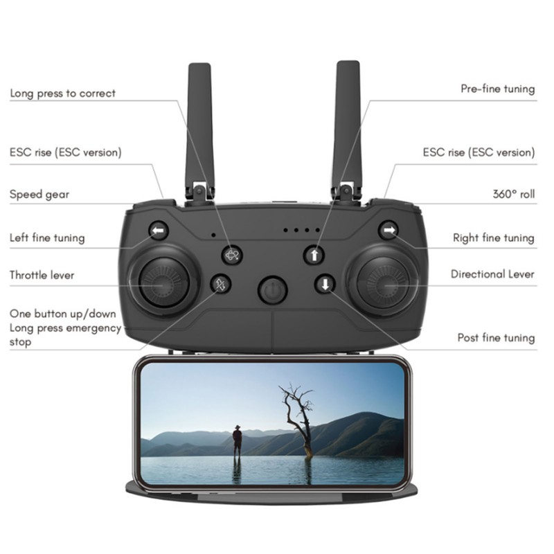 2.4G H66 RC Drone Foldable RC Quadcopter Drone HD 4K