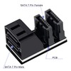 Xiatiaosann 2 Pcs Dual SATA 7 Pin 90 Degree Adapter,