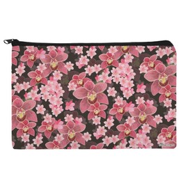 Beautiful Orchids Makeup Cosmetic Bag Organizer Pouch