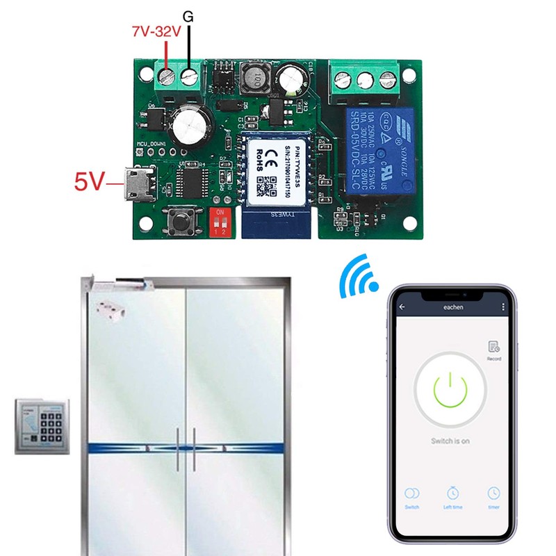 Newgoal WiFi Jog Relay Momentan/Auto-Lock Switch DIY-Module Smart Home-Automation App