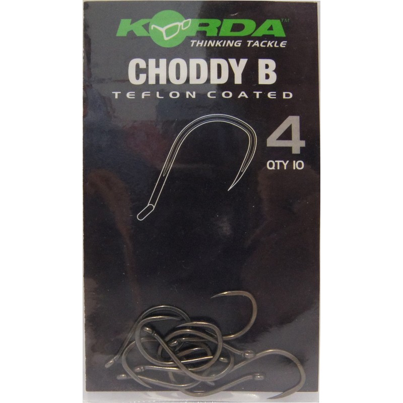 Korda Choddy Carp Hooks Pack of 10 Size 8
