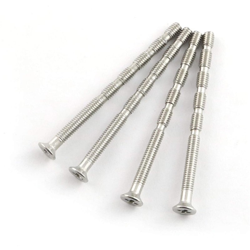 M4 Door Handle Screws and Sleeve Kit Nickel Plated Fixing