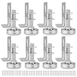 Lizaty 8 Pieces Furniture Feet Adjustable Stainless Steel Levelling Feet Adjustable Feet Table Legs for Furniture (B)