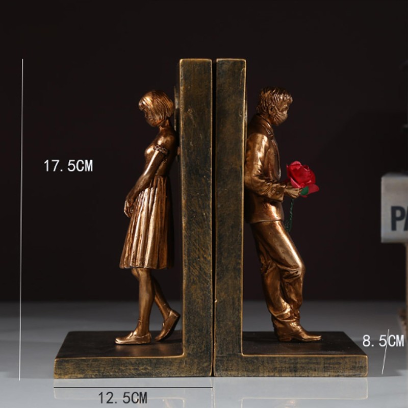 SQAQS Heavy Duty Banksy Couple Bookends Creative Bookends, Bookends, Decorations,