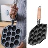 Cunyuer 14 Holes Takoyaki Pan Nonstick Cast Iron Octopus Meat