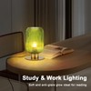 Soutas Green Glass Table Lamp, Mid Century Modern Table Lamp