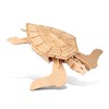 Puzzled 3D Puzzle Green Turtle Wood Craft Construction Model Kit,