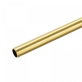 sourcing map Brass Round Pipe 12 mm OD 1 mm Wall Thickness 200 mm Length Pipe Hose