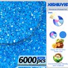 6000Pcs 3mm Blue Resin Flat Back Rhinestones Bulk for DIY