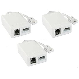 Alida Systems ® - ADSL Microfilter with lead for BT Broadband ADSL Router - 3 Pack