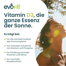 EVOVIT VITAMIN D3 in kaltgepresstem italienischem nativem Olivenöl extra - Natürliches Nahrungsergänzungsmittel mit hoher Bioverfügbarkeit - 10 Monate haltbar | Made in Italy 30ML