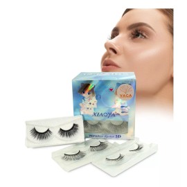 Vaga 12 Par Pestañas Postizas 3d Vision Natural Eyelash Caja Azul