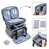 BAFASO Double Layer Sewing Accessories Organizer with 2 Detachable Pouches,