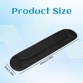 Soft Backpack Strap Pads, 8x3 Pressure-Reducing Breathable Shoulder Strap Pad, Anti-Slip Thicken Shoulder Pad for Bag Straps, Black Removable Guitar Luggage Bags Single Straps Pads