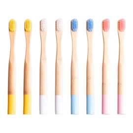 8 Pieces Wooden Handle Toothbrushes, Children's Toothbrushes, Simple Toothbrushes, Tooth Cleaning Tools, Oral Care Products