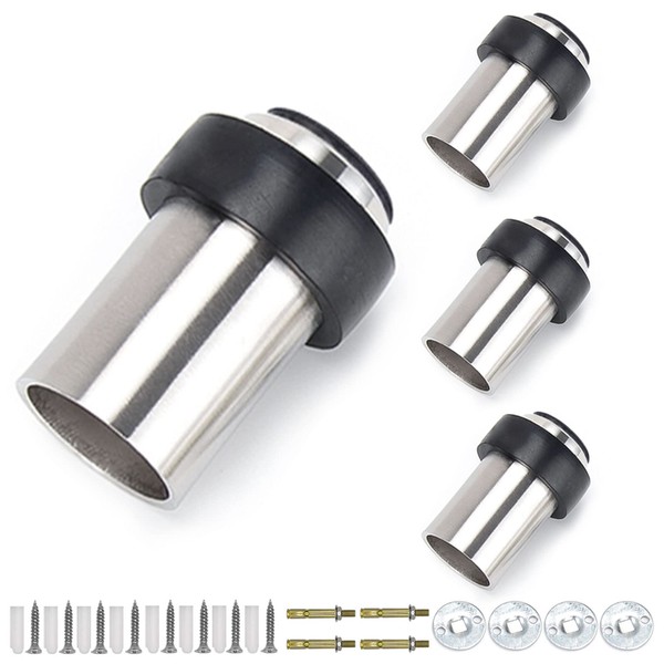 Door Stops 4 Pack, Floor Door Stoppers 85mm Cylindrical Door