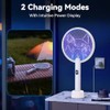 Nymrix Electric Fly Swatter Racket,2 in 1 Mosquito Bug Zapper