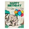 Happy Birthday Elephant-Themed Card: 21cm x 15cm - Delightful Illustrated