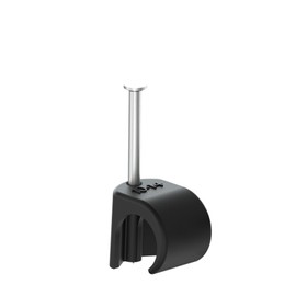 Temolink Cable Clips, 100 Pieces 10-14mm Heavy Duty Nail-in Wire Clips, 304 Stainless Steel, UV and Weather Resistant, Cable Management for Phone and Ethernet Cables, Power Cable, Pipe, Black