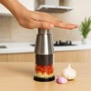 Picadora manual de ajo prensado, multifunción, multiusos, para cocina, acero