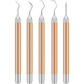 KNFFSAAJL 5Pcs Vinyl Weeding Tools Set with LED Light Vinyl Lighted Weeding Pen Tools Straight Weeder Portable Weeding Hook Pin Basic Tool Set for Crafting Silhouettes Cameos DIY