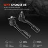 A-Premium 2 x Front Outer Tie Rod Ends, Compatible with