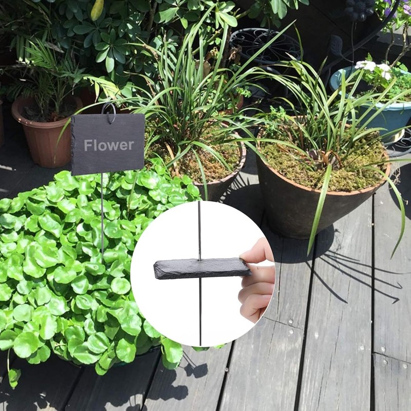 20 Pcs Silver 20cm Plant Label Hooks Markers Label Hanger