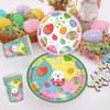 16Pcs Easter Party Paper Plates,Green 9 inch Paper Plate Happy