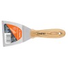 Truper ET-3RA, Espátula afilada y angulada, mango de madera, 3"