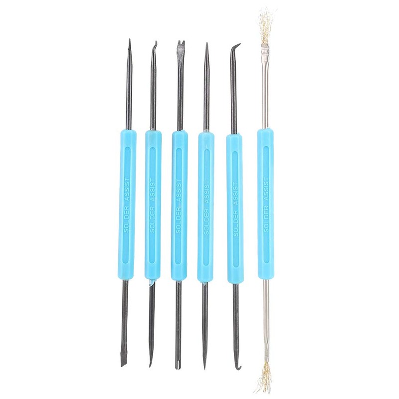 Mxtech Soldering Pick Set, Double-Headed Soldering Aid Tool, 6 Pieces,