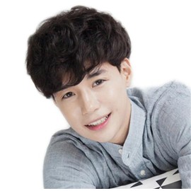 Katsura Men's Wig, Mash Perm, Full Wig, Short, Curly, Loose Wig, Curly Hair, Popular, Fashion, Handsome, Handsome, Cosplay, Small Face, Heat Resistant (Black)