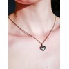 Initial Heart Necklace | Waterproof Jewelry | Silver Stainless Steel