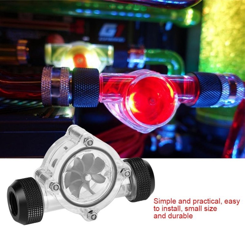 Lazmin 8 Impellers Flow Meter Indicator, G1/4" Thread Port Female
