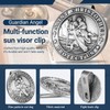 2PCS St Christopher Medal for Car Visor Clips, Catholic Gift