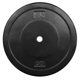 CAPHAUS Black Standard Solid Cast Iron Weight Plates 1-inch Center Hole for Standard Barbell & Dumbbell Handles Size available in 1.25/2.5/5/7.5/10/12.5/25 & 50 LB Multiple Options