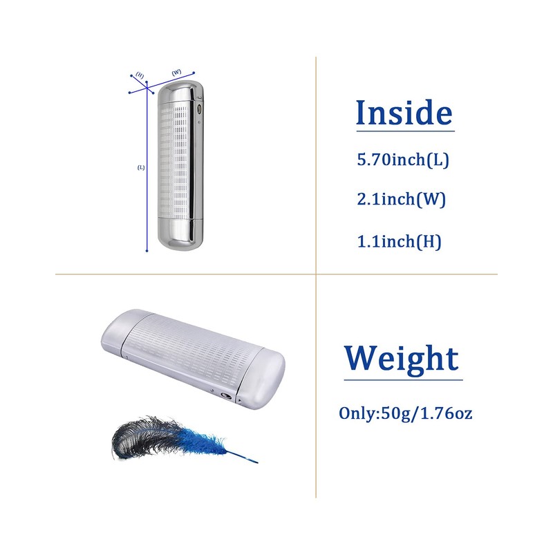 Philley Aluminum Metal Pocket Ultra-Light Silver Eyeglasses Glasses Case(Striped)