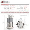 APIELE 16mm 12V Momentary Speaker Horn Push Button Toggle Switch