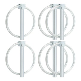 PATIKIL 1/4 x 1.77" Linch Pin, 6 Pcs Lynch Pin Assortment Kit Shaft Lock Pin Clips Hardware Pins with Ring for Farm Tractor Trailers Carriages (6x45mm)