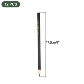 M&G Wooden Hexagonal Pencils, 12 Pcs 2B Pencils Graphite Round Pencils for Classroom Teacher Office Supplies, Black