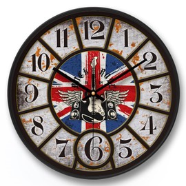 NUOVO Wall Clock Black Frame with Glass Cover Silent Ticking Movement Quartz Wall Clock Modern Quartz Design Decorative Interior Kitchen 10 Inches